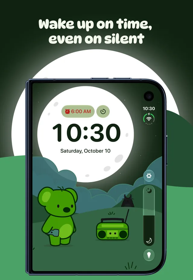 KiwiLights on iPhone Duo: Wake up on time, even on silent