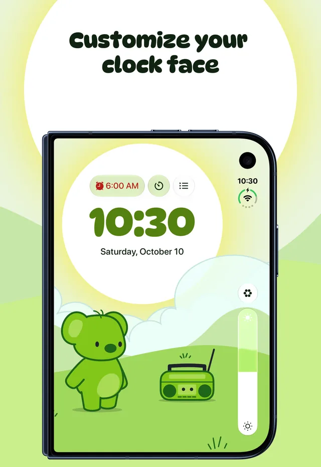 KiwiLights on iPhone Duo: Customize your clock face
