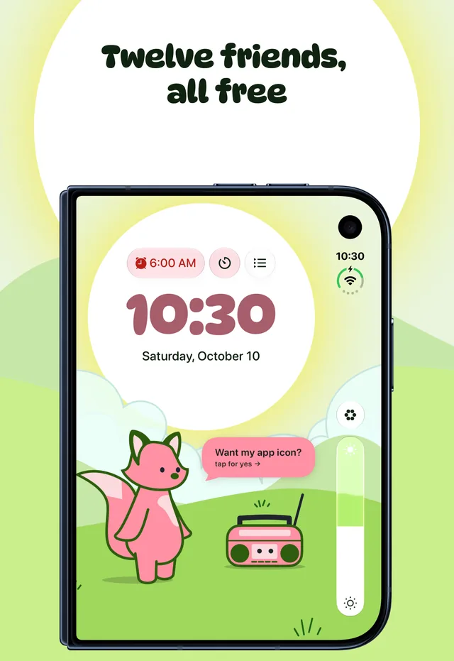 KiwiLights on iPhone Duo: Twelve friends, all free